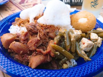 Close-up of food in plate