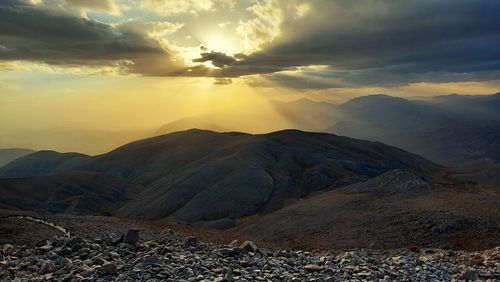 A sunset from nemrut mountain 