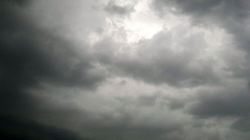 Low angle view of cloudy sky