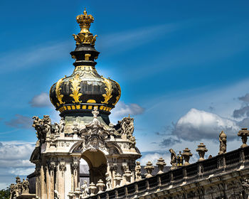 Low angle view of statue of building