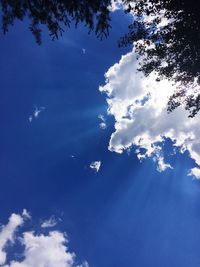 Low angle view of blue sky