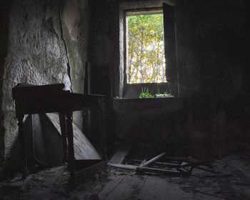 Interior of abandoned house