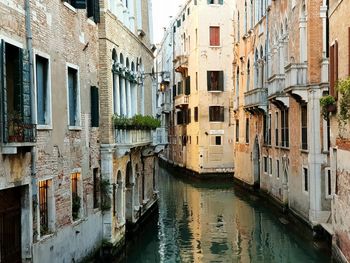 Canal amidst buildings in city