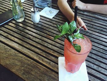 Close-up of drink on table