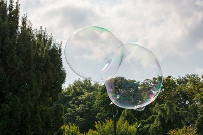 Bubbles against sky