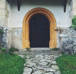 Entrance of building