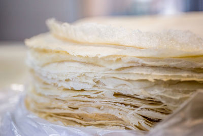 Close-up of cake on table