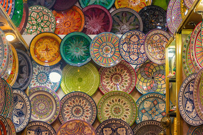 Full frame shot of multi colored candies for sale in market