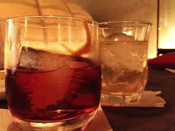 Close-up of drink on table