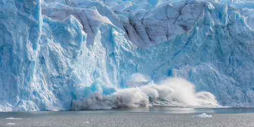 Scenic view of frozen against sky