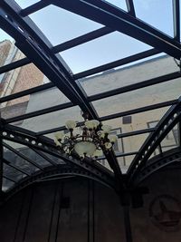 Low angle view of skylight