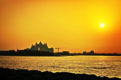 Sunset over calm sea