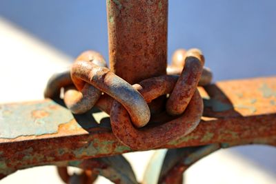 Detail shot of rusty railing