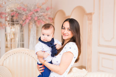 Portrait of mother and daughter