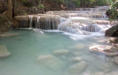 Scenic view of waterfall