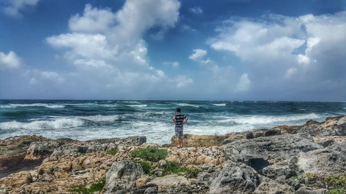 Scenic view of sea against sky