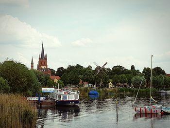 Boats in river