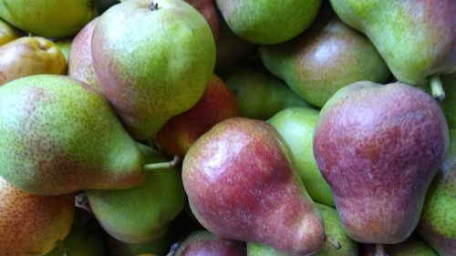 Full frame shot of apples in market