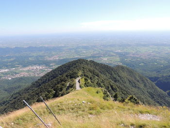 High angle view of landscape against sky