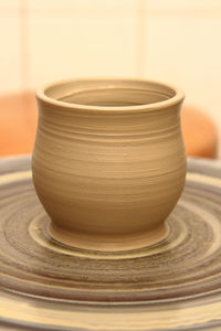 Close-up of bowl on table