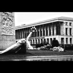 Group of people in front of building