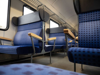 Empty seats in train