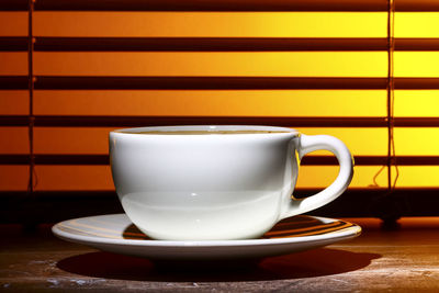 Close-up of coffee on table