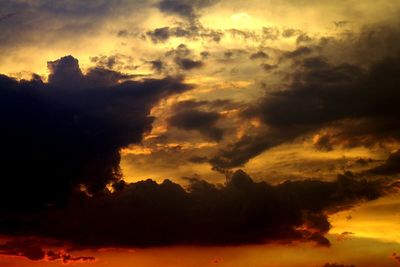 Low angle view of cloudy sky