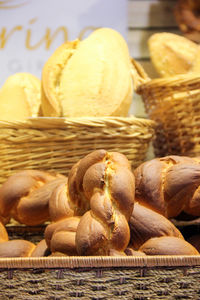 Close-up of wicker basket