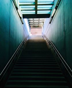 Low angle view of empty staircase