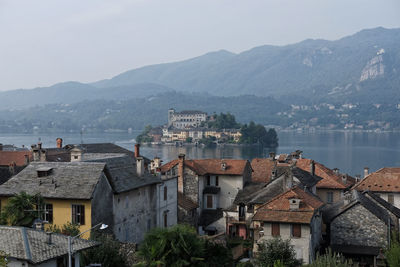 View of isola di san giulio fron orta 