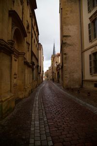 Narrow alley in city