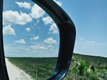 View of field against sky