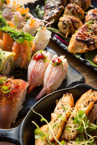 Close-up of fish served in plate