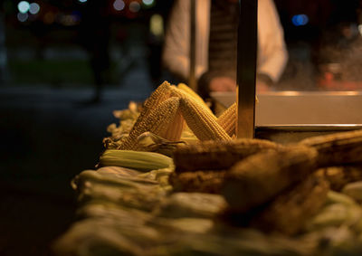 Close-up of corn  for sale in market