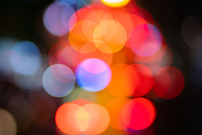 Defocused image of illuminated lights