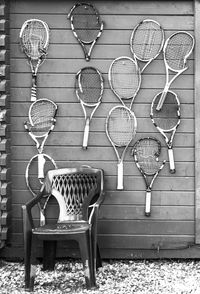 Close-up of chairs