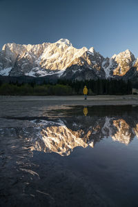 Scenic view of snowcapped mountain