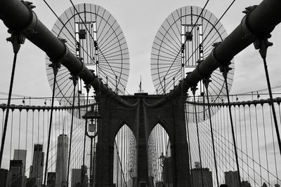 Low angle view of bridge against sky