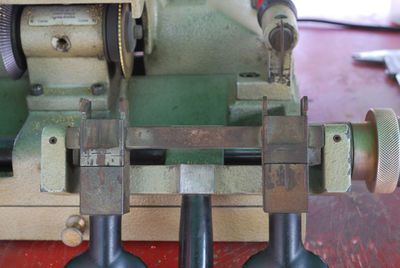 Close-up of machine part