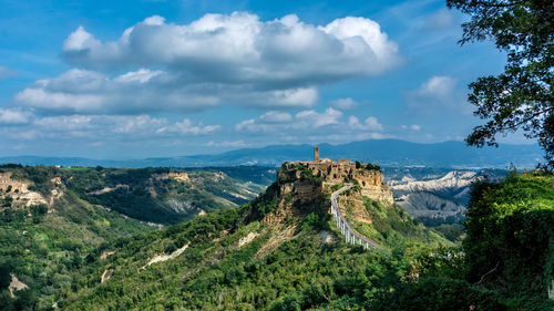 Panoramic view  of civita di bagnoregio is a town in the province of viterbo in central italy.
