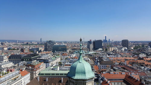 High angle view of city