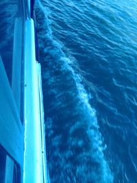 High angle view of swimming pool in sea