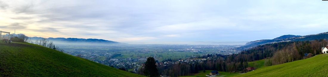 Panoramic view of landscape against sky