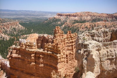 Aerial view of rock formation