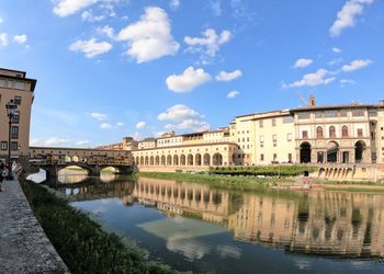 Reflection of buildings in water