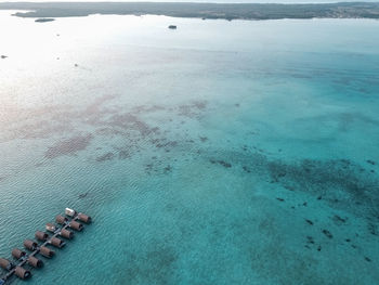 High angle view of sea against sky