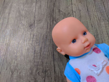 Close-up portrait of cute baby girl