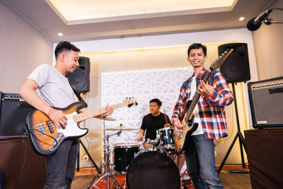 Young man playing guitar