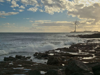 Scenic view of sea against sky